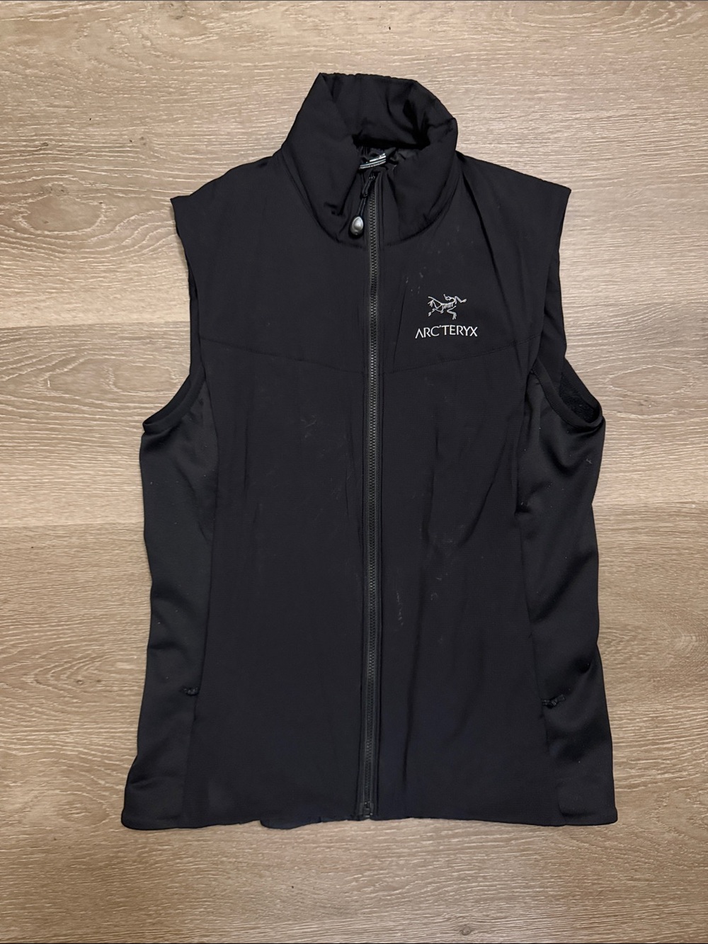 Arc'teryx Black Women's Sleeveless Softshell Vest with Stand Collar